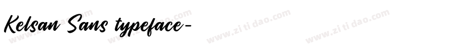 Kelsan Sans typeface字体转换